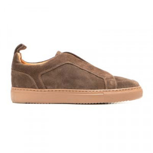 Doucals Suede No-Lace Sneaker Brown 