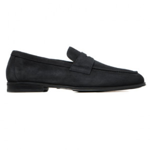 Doucals Suede Penny Loafer Grey
