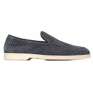 Doucals Woven Loafer Blue