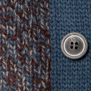 Gran Sasso Super-Geelong Cardigan Petrol-Brown