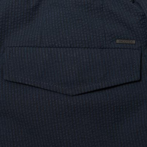 Incotex Bermuda Seersucker Navy