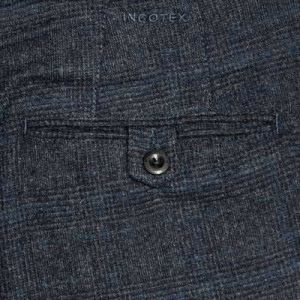 Incotex Flannel Trousers Check Grey