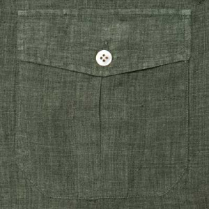 Mazzarelli Overshirt Linen Green