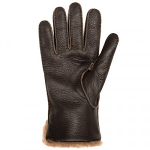Mazzoleni Deerskin Leather Gloves Brown