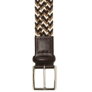 Paolo Vitale Braided Belt Beige