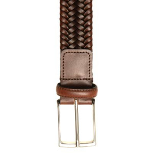 Paolo Vitale Belt Braided Leather Brown