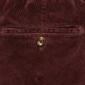 Marco Pescarolo Ribcord Trousers Burgundy